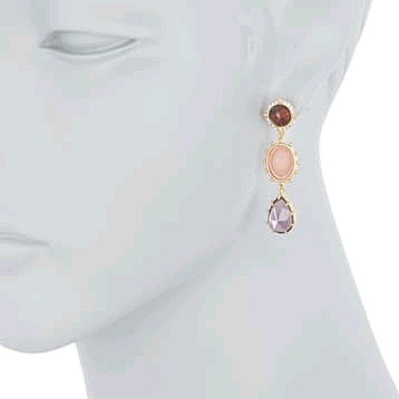 NEW Kate Spade Linear Drop Earrings in Berry Multi - Picture 4 of 9